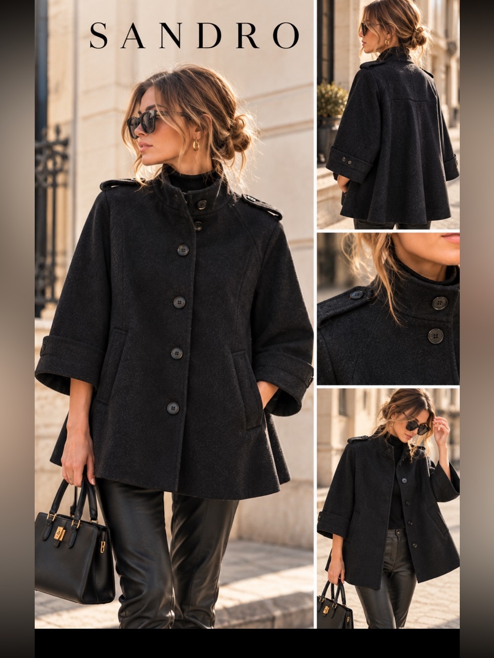 SANDRO, the wool pea coat!